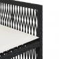 Preview: Gartenstühle mit Kissen 4 Stk. Schwarz Poly Rattan