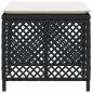 Preview: Gartenhocker mit Kissen 4 Stk. Schwarz 41x41x36 cm Poly Rattan