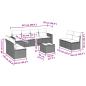 Preview: 9-tlg. Garten-Sofagarnitur mit Kissen Hellgrau Poly Rattan