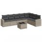 Preview: 8-tlg. Garten-Sofagarnitur mit Kissen Hellgrau Poly Rattan