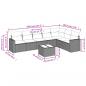 Preview: 8-tlg. Garten-Sofagarnitur mit Kissen Hellgrau Poly Rattan