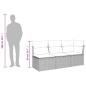 Preview: Gartensofa mit Kissen 3-Sitzer Hellgrau Poly Rattan