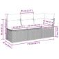 Preview: Gartensofa mit Kissen 3-Sitzer Hellgrau Poly Rattan