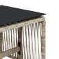 Preview: Gartenhocker mit Kissen 4 Stk. Hellgrau 41x41x36 cm Poly Rattan