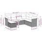 Preview: 7-tlg. Garten-Sofagarnitur mit Kissen Hellgrau Poly Rattan