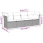 Preview: 4-tlg. Garten-Sofagarnitur mit Kissen Hellgrau Poly Rattan