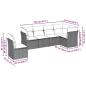 Preview: 6-tlg. Garten-Sofagarnitur mit Kissen Hellgrau Poly Rattan