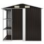 Preview: Gartenhaus mit Regal Braun 205x130x183 cm Eisen