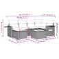 Preview: 7-tlg. Garten-Sofagarnitur mit Kissen Hellgrau Poly Rattan