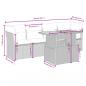 Preview: 5-tlg. Garten-Sofagarnitur mit Kissen Beige Poly Rattan