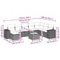 Preview: 9-tlg. Garten-Sofagarnitur mit Kissen Hellgrau Poly Rattan