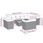 Preview: 13-tlg. Garten-Sofagarnitur mit Kissen Hellgrau Poly Rattan