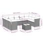 Preview: 10-tlg. Garten-Sofagarnitur mit Kissen Hellgrau Poly Rattan