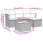 Preview: 5-tlg. Garten-Sofagarnitur mit Kissen Hellgrau Poly Rattan