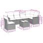 Preview: 7-tlg. Garten-Sofagarnitur mit Kissen Hellgrau Poly Rattan