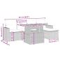 Preview: 6-tlg. Garten-Sofagarnitur mit Kissen Beige Poly Rattan