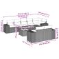 Preview: 9-tlg. Garten-Sofagarnitur mit Kissen Hellgrau Poly Rattan