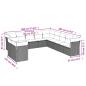 Preview: 11-tlg. Garten-Sofagarnitur mit Kissen Hellgrau Poly Rattan