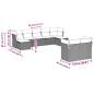 Preview: 9-tlg. Garten-Sofagarnitur mit Kissen Hellgrau Poly Rattan