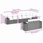 Preview: 8-tlg. Garten-Sofagarnitur mit Kissen Hellgrau Poly Rattan