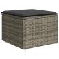 Preview: 8-tlg. Garten-Sofagarnitur mit Kissen Hellgrau Poly Rattan