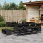 Preview: ARDEBO.de - 13-tlg. Garten-Essgruppe mit Kissen Schwarz Poly Rattan