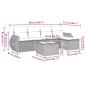 Preview: 6-tlg. Garten-Sofagarnitur mit Kissen Hellgrau Poly Rattan