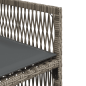 Preview: 5-tlg. Garten-Essgruppe mit Kissen Grau Poly Rattan