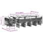 Preview: 13-tlg. Garten-Essgruppe mit Kissen Beigemischung Poly Rattan