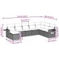 Preview: 8-tlg. Garten-Sofagarnitur mit Kissen Hellgrau Poly Rattan