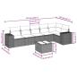 Preview: 7-tlg. Garten-Sofagarnitur mit Kissen Hellgrau Poly Rattan