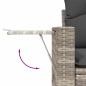 Preview: 6-tlg. Garten-Sofagarnitur mit Kissen Hellgrau Poly Rattan