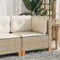 Preview: ARDEBO.de - Garten-Ecksofa mit Kissen Beige Poly Rattan
