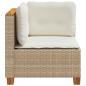 Preview: Garten-Ecksofa mit Kissen Beige Poly Rattan