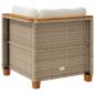 Preview: Garten-Ecksofa mit Kissen Beige Poly Rattan