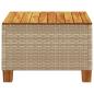 Preview: Gartentisch Beige 55x55x36 cm Poly Rattan Akazienholz
