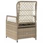 Preview: Gartensessel 2 Stk. Verstellbar Beige Poly Rattan