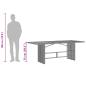 Preview: Gartentisch mit Holzplatte Schwarz 190x80x75 cm Poly Rattan