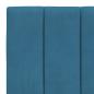 Preview: Bett mit Matratze Blau 90x190 cm Samt