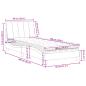 Preview: Bett mit Matratze Blau 90x190 cm Samt