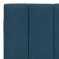 Preview: Bett mit Matratze "Hanko" Blau 200x200 cm Samt