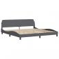 Preview: Bett mit Matratze Dunkelgrau 200x200 cm Samt
