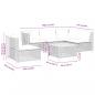 Preview: 6-tlg. Garten-Sofagarnitur mit Kissen Grau Poly Rattan