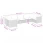 Preview: 7-tlg. Garten-Sofagarnitur mit Kissen Schwarz Poly Rattan
