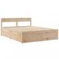 Preview: Bett mit Schubladen und Matratze 140x200 cm Massivholz Kiefer