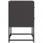 Preview: Nachttisch Schwarz 36x39x60,5 cm Stahl