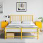 Preview: Nachttische 2 Stk. Senfgelb 36x39x60,5 cm Stahl