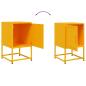 Preview: Nachttische 2 Stk. Senfgelb 36x39x60,5 cm Stahl
