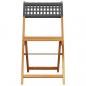 Preview: Gartenstühle 6 Stk. Klappbar Schwarz Poly Rattan & Massivholz