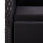 Preview: 7-tlg. Garten-Essgruppe mit Kissen Schwarz Poly Rattan